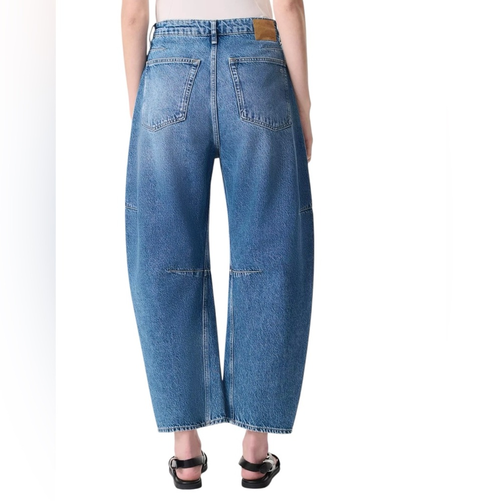 Rag & Bone Blue High-Rise Wide-Leg Jeans The Shea Barrel - Picture 5 of 10